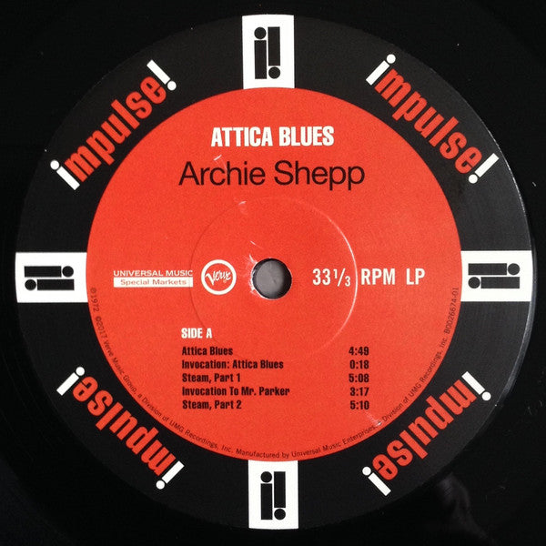 Archie Shepp : Attica Blues (LP, Album, Club, RE, RM, 180)