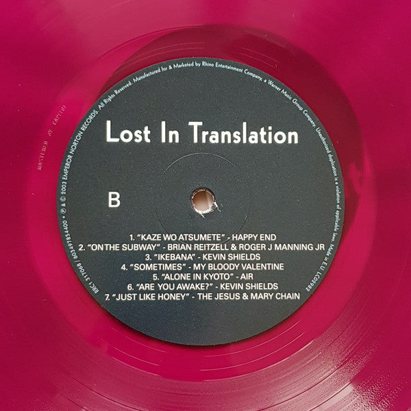 Various : Lost In Translation (Music From The Motion Picture Soundtrack) (LP, RSD, Comp, Ltd, RE, Vio)
