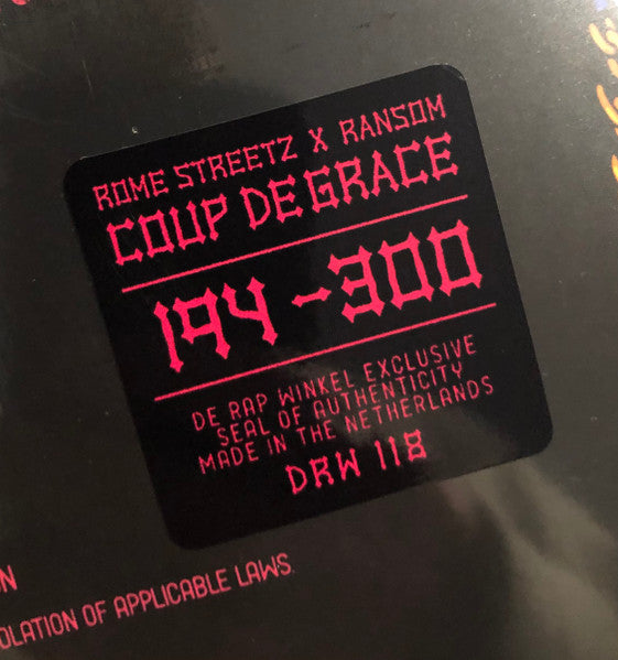 Rome Streetz x Ransom (5) : Coup De Grâce (LP, Album, Ltd, Num, Rob)