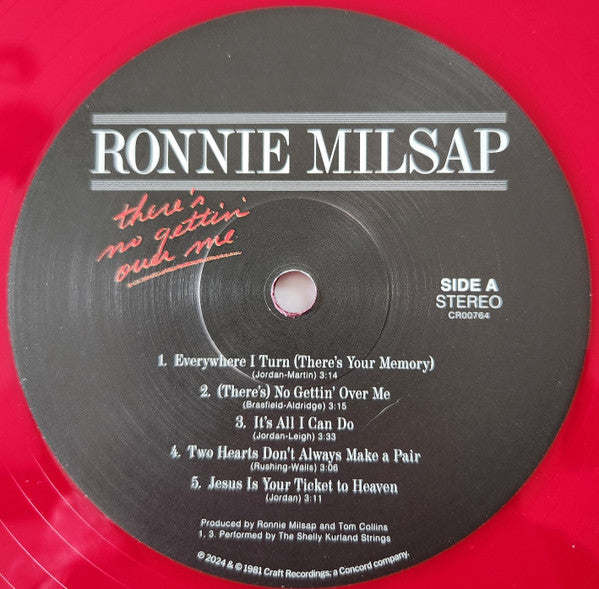 Ronnie Milsap : There's No Gettin' Over Me (LP, Album, Club, RE, RM, Opa)