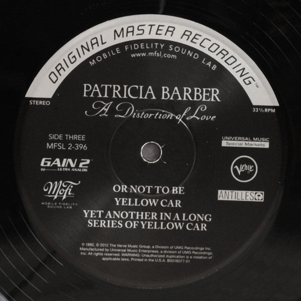 Patricia Barber : A Distortion Of Love (2xLP, Album, Ltd, Num, RE, RM, S/Edition, 180)