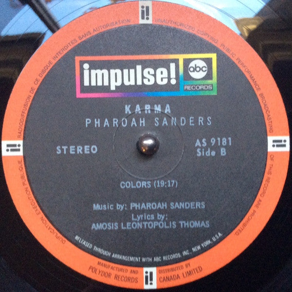 Pharoah Sanders : Karma (LP, Album, RE)