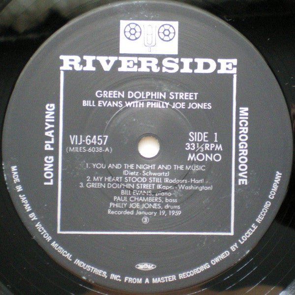 Bill Evans With "Philly" Joe Jones : Green Dolphin Street (LP, Album, Mono, RE)