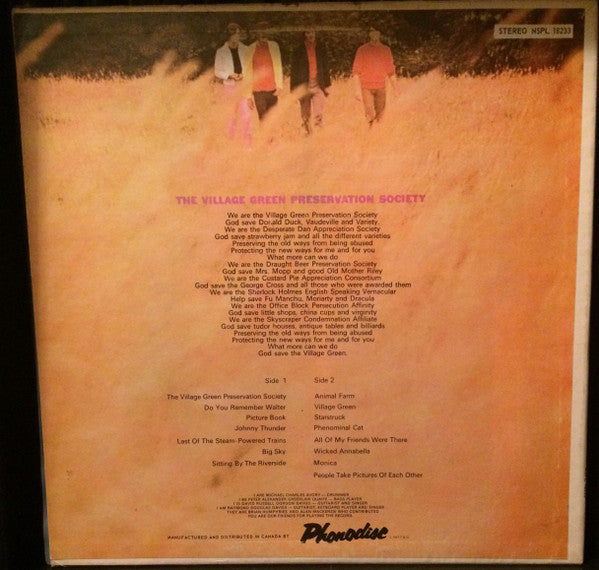 The Kinks : The Kinks Are The Village Green Preservation Society (LP, Album, RP)