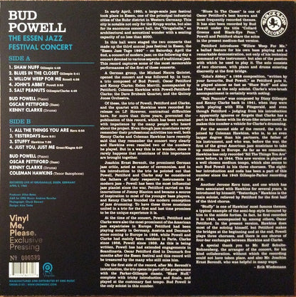 Bud Powell : The Essen Jazz Festival Concert (LP, Album, Club, Num, RE, Tra)