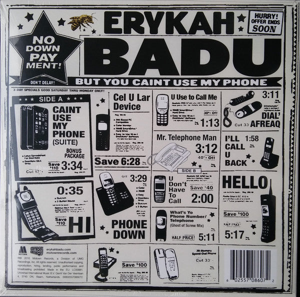Erykah Badu : But You Caint Use My Phone (LP, Album, Mixtape, Cle)