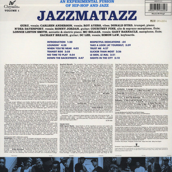Guru : Jazzmatazz (Volume 1) (LP, Album, Ltd, Num, RE, Blu)