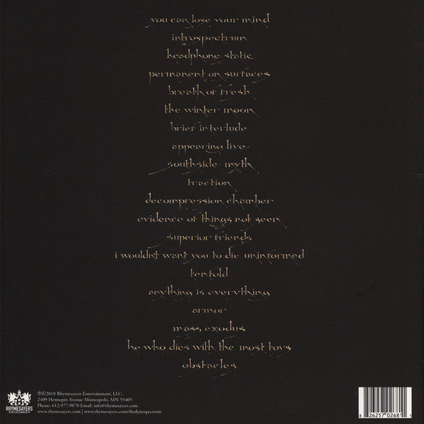 The Dynospectrum : The Dynospectrum (20th Anniversary Edition) (3xLP, Album, RE, RM, Cre)