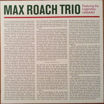The Max Roach Trio Featuring Hasaan Ibn Ali : The Max Roach Trio Featuring The Legendary Hasaan (LP, Album, Club, Ltd, Num, RE, RM, 180)