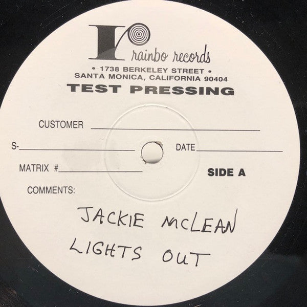 The Jackie McLean Quintet* With Donald Byrd And Elmo Hope : Lights Out! (LP, Album, Mono, RE, TP)