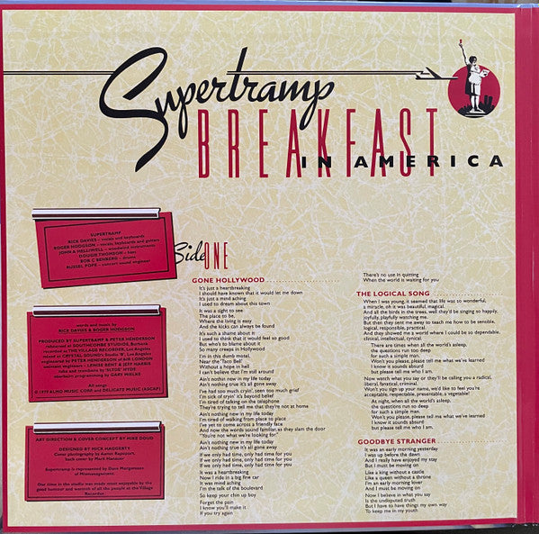 Supertramp : Breakfast In America (LP, Album, Num, RE, S/Edition, 180)