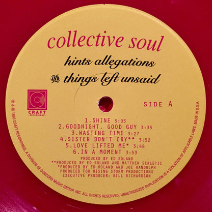 Collective Soul : Hints Allegations And Things Left Unsaid (LP, Album, RSD, Ltd, Red)