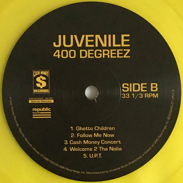 Juvenile (2) : 400 Degreez (2xLP, Album, Club, Ltd, RE, Yel)