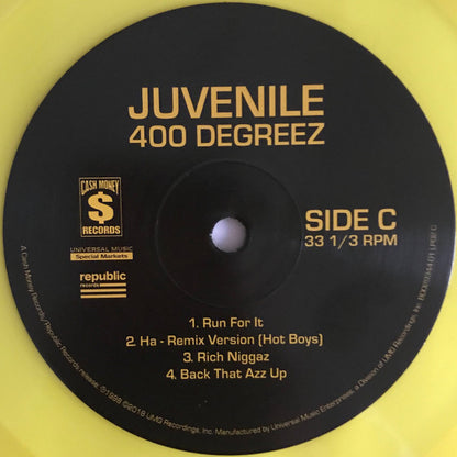 Juvenile (2) : 400 Degreez (2xLP, Album, Club, Ltd, RE, Yel)