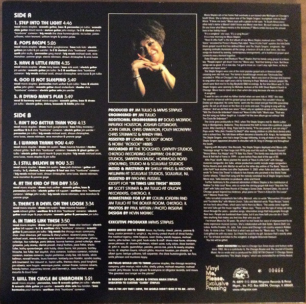 Mavis Staples : Have A Little Faith (LP, Album, Club, Ltd, Num, RE, RM, Red)