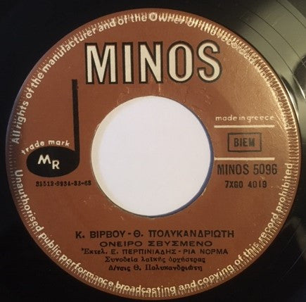 Κώστας Βίρβος - Θανάσης Πολυκανδριώτης, Βαγγέλης Περπινιάδης, Ρία Νόρμα : Εκατομύρια Να Μου Χαρίσουν / Όνειρο Σβυσμένο (7", Single, Juk)