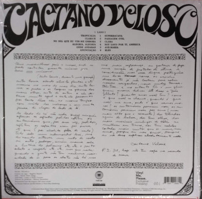 Caetano Veloso : Caetano Veloso (LP, Album, Mono, Club, Ltd, Num, RE, RM, Tea)