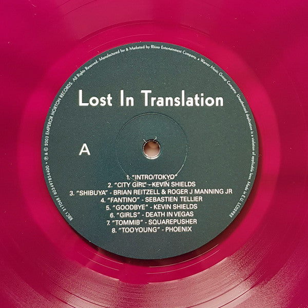 Various : Lost In Translation (Music From The Motion Picture Soundtrack) (LP, RSD, Comp, Ltd, RE, Vio)