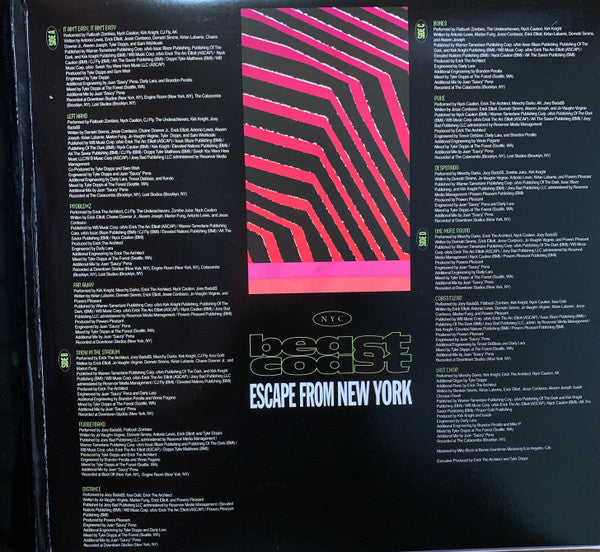 Beast Coast : Escape From New York (2xLP, Album, Ltd, Blu)