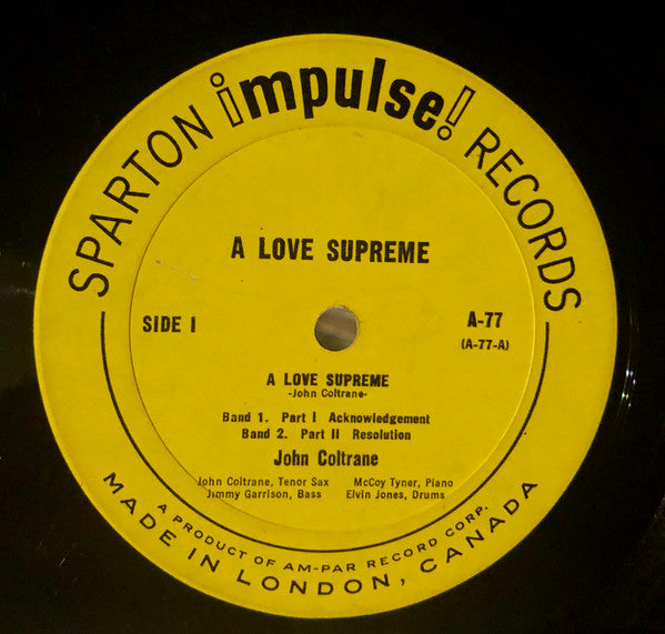 John Coltrane : A Love Supreme (LP, Album, Mono, Gat)