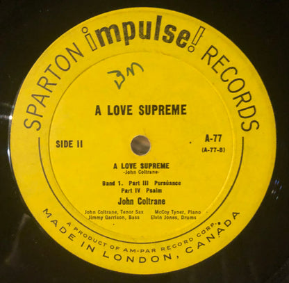 John Coltrane : A Love Supreme (LP, Album, Mono, Gat)