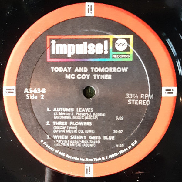 McCoy Tyner : Today and Tomorrow (LP, Album, RE, Sti)