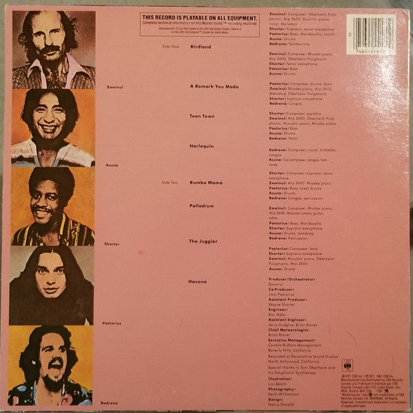 Weather Report : Heavy Weather (LP, Album, RE, RM, Hal)