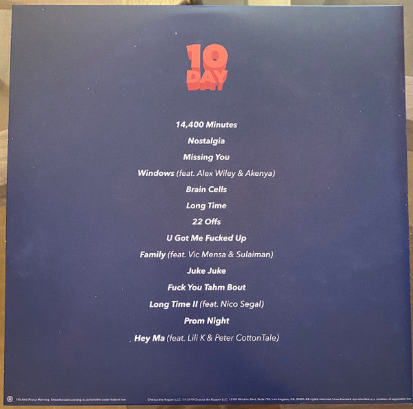 Chance The Rapper : 10 Day (2xLP, Album, RE, Blu)
