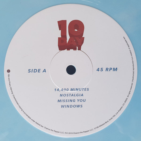 Chance The Rapper : 10 Day (2xLP, Album, RE, Blu)