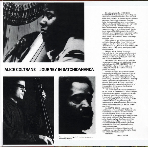 Alice Coltrane Featuring Pharoah Sanders : Journey In Satchidananda (LP, Album, Club, RE, RP, 180)