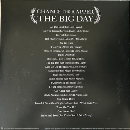 Chance The Rapper : The Big Day (2xLP, Album, Clo)