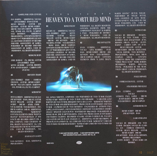 Yves Tumor : Heaven To A Tortured Mind (LP, Album, Club, Num, Tra)