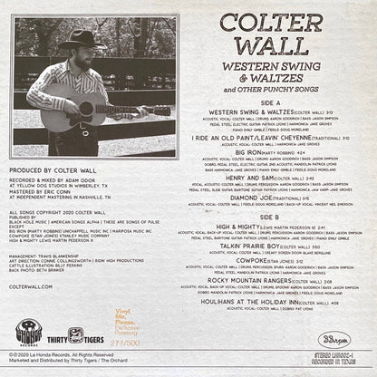 Colter Wall : Western Swing & Waltzes And Other Punchy Songs (LP, Album, Club, Ltd, Num, Cok)