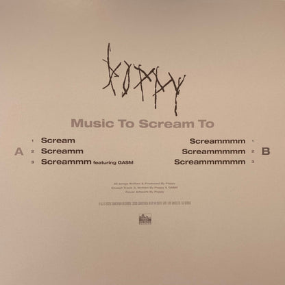 Poppy (38) : Music To Scream To (LP, Ltd, Bla)