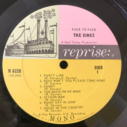 The Kinks : Face To Face (LP, Album, Mono)