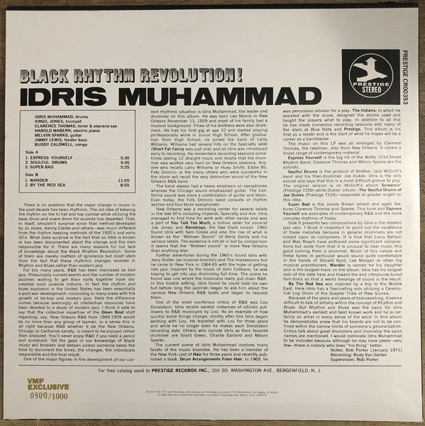 Idris Muhammad : Black Rhythm Revolution! (LP, Album, Club, Ltd, Num, RE, Blu)