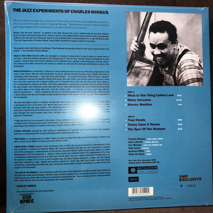 Charles Mingus : The Jazz Experiments Of Charles Mingus (LP, Comp, Mono, Club, Ltd, Num, RE, Pur)