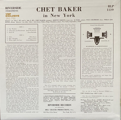 Chet Baker : In New York (LP, Album, Club, Ltd, Num, Sol)