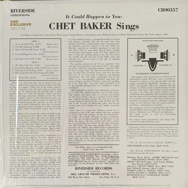 Chet Baker : It Could Happen To You (LP, Club, Ltd, Num, RE, RM, Pin)