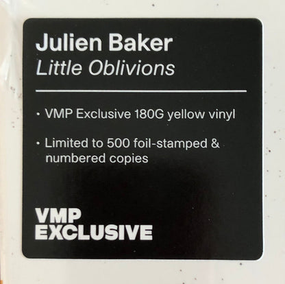Julien Baker : Little Oblivions (LP, Album, Club, Ltd, Num, Yel)