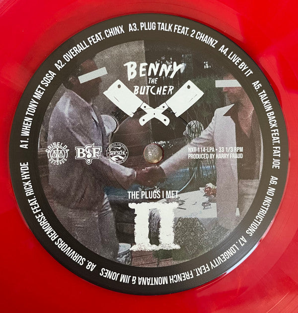 Benny The Butcher & Harry Fraud : The Plugs I Met 2 (LP, EP, Num, Red + Flexi, 7", Single, Red + Ltd)