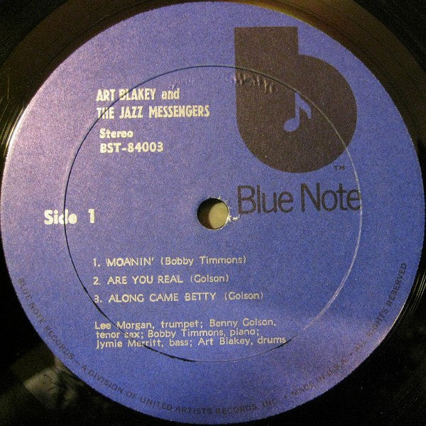 Art Blakey And The Jazz Messengers* : Moanin' (LP, Album, RE)