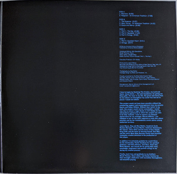 Immanuel Wilkins : Omega (2xLP, Album, Club, Num, Blu)