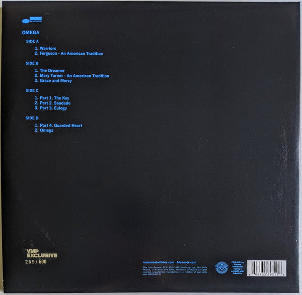 Immanuel Wilkins : Omega (2xLP, Album, Club, Num, Blu)