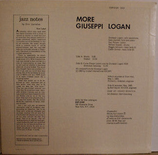 Giuseppi Logan : More (LP, Album, Mono, RP)