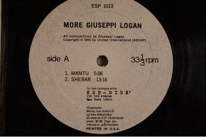 Giuseppi Logan : More (LP, Album, Mono, RP)