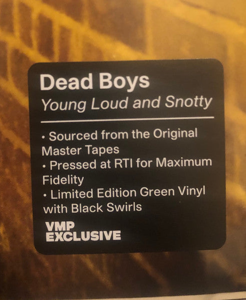 The Dead Boys : Young Loud And Snotty (LP, Album, Club, Ltd, Num, RE, Gre)