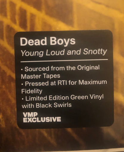 The Dead Boys : Young Loud And Snotty (LP, Album, Club, Ltd, Num, RE, Gre)