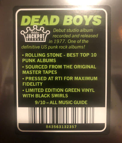 The Dead Boys : Young Loud And Snotty (LP, Album, Club, Ltd, Num, RE, Gre)