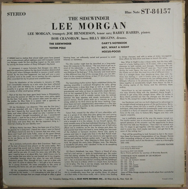 Lee Morgan : The Sidewinder (LP, Album)